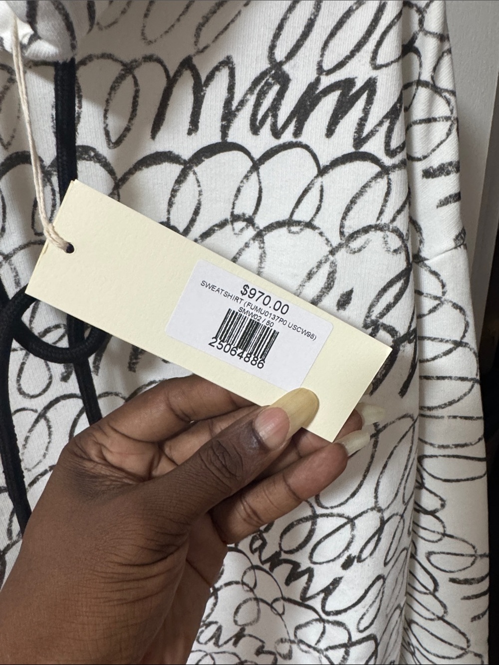Marni Cream and Black Script Logo Crewneck Sweater - Picture 4 of 7